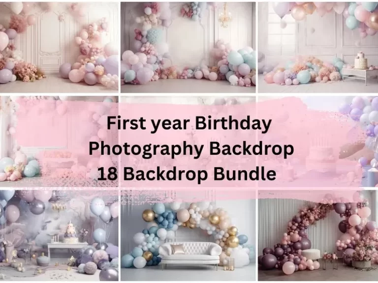 1st Birthday Cake Smash Digital Backdrop
