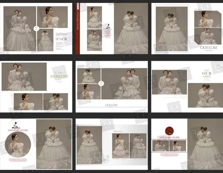 K845 – Mẩu PSD Layout Album Dọc kèm typo