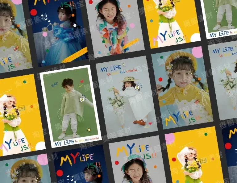 [VIP – K076] PSD Baby sắc màu cute kèm typo