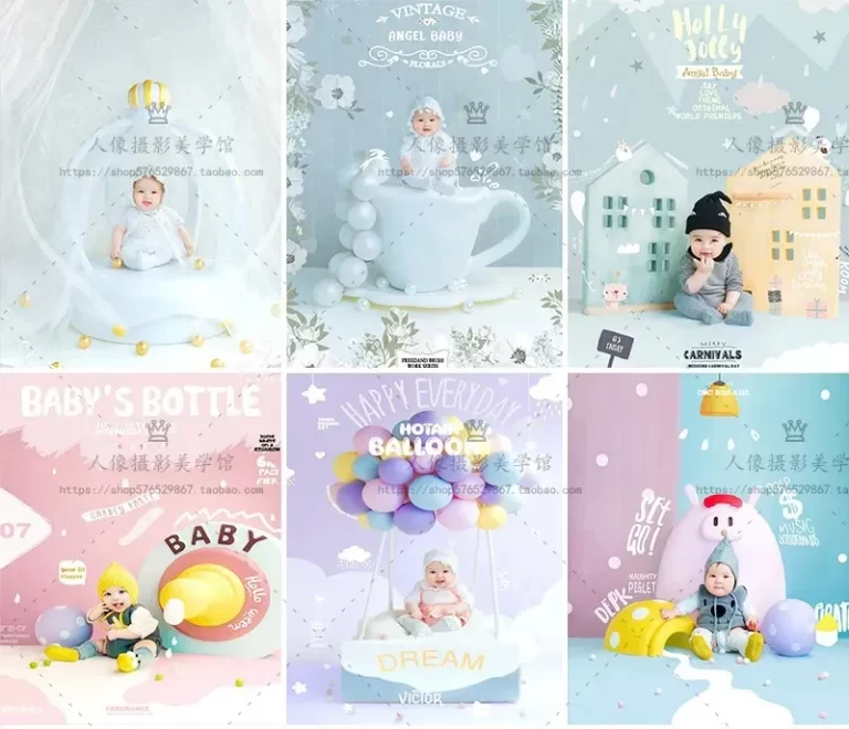 B57 Mẩu PSD Baby kỷ niệm 100 ngày hoạt hình dễ thương