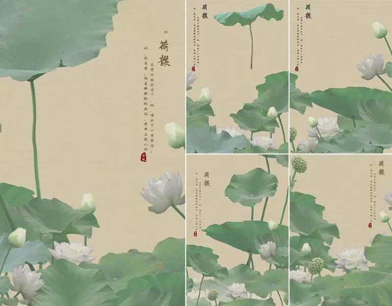 PSD Phông nền hoa sen ghép ảnh Baby