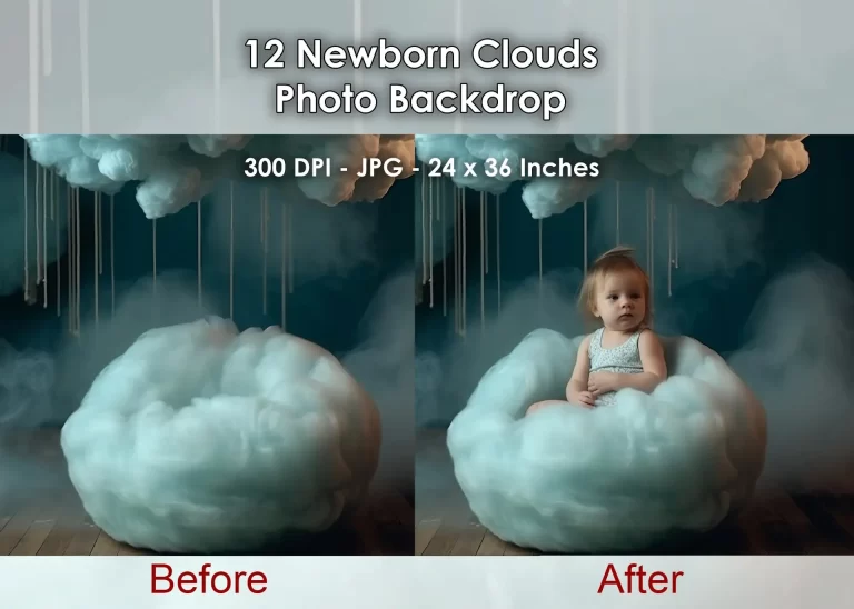12 Newborn Clouds Photo Backdrops JPG