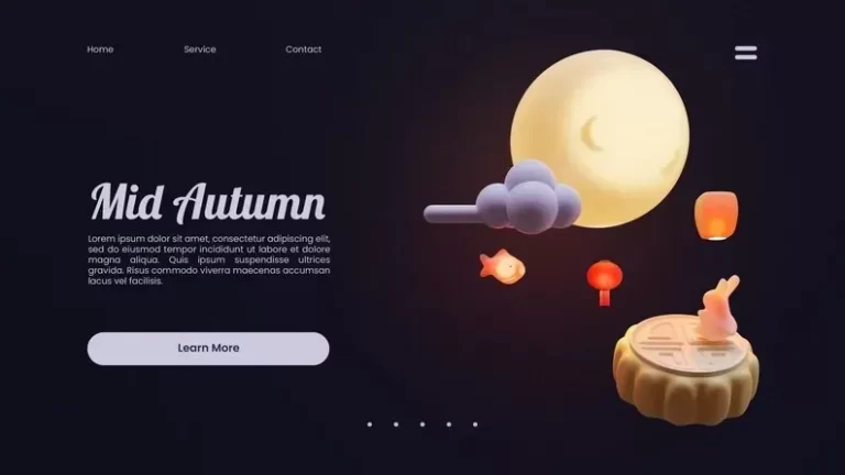 Mẩu Landing 3D Tết trung thu