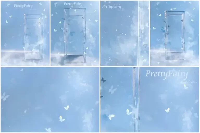 PSD Nàng tiên băng mơ màng với bướm