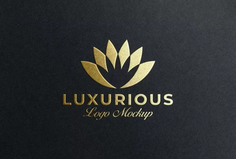 Gold logo mockup