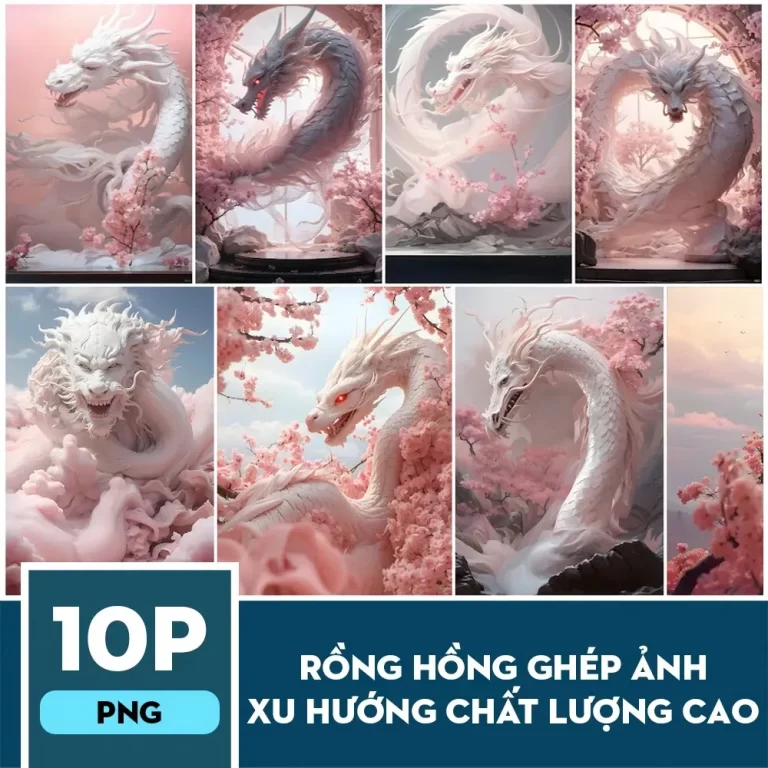 [VIP] 10 File Rồng hồng ghép ảnh xu hướng