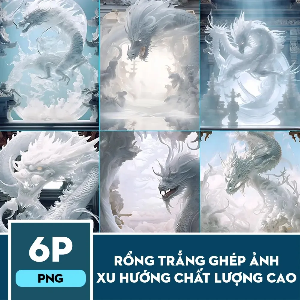 [VIP] 6 File Rồng trắng ghép ảnh xu hướng chất lượng cao
