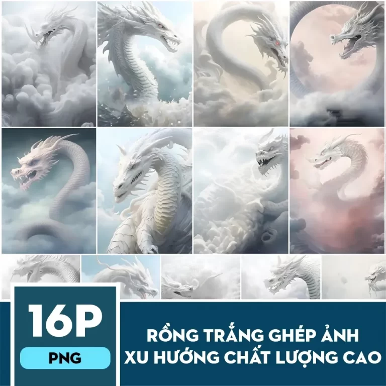 [VIP] 16 File Rồng trắng ghép ảnh xu hướng chất lượng cao