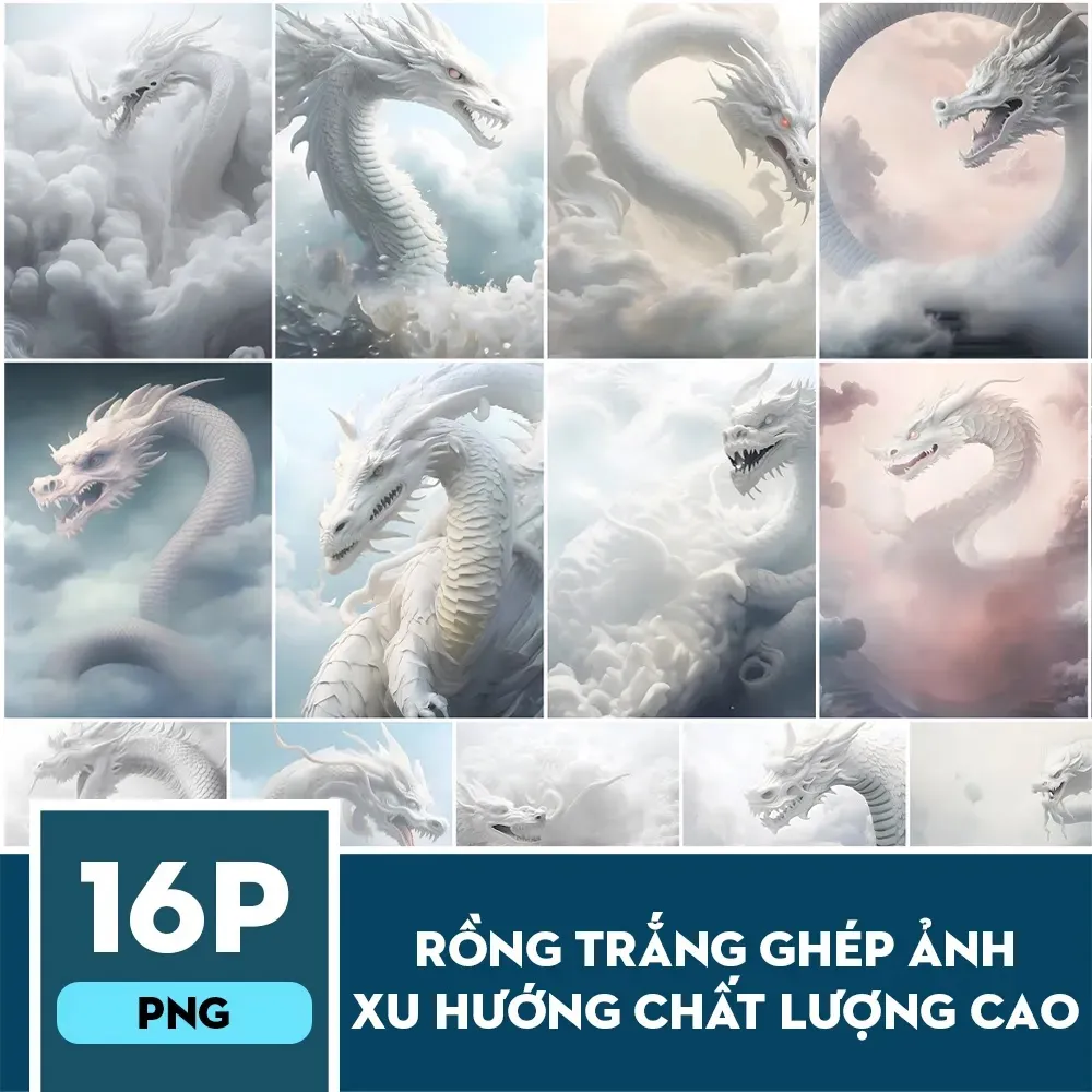 [VIP] 16 File Rồng trắng ghép ảnh xu hướng chất lượng cao