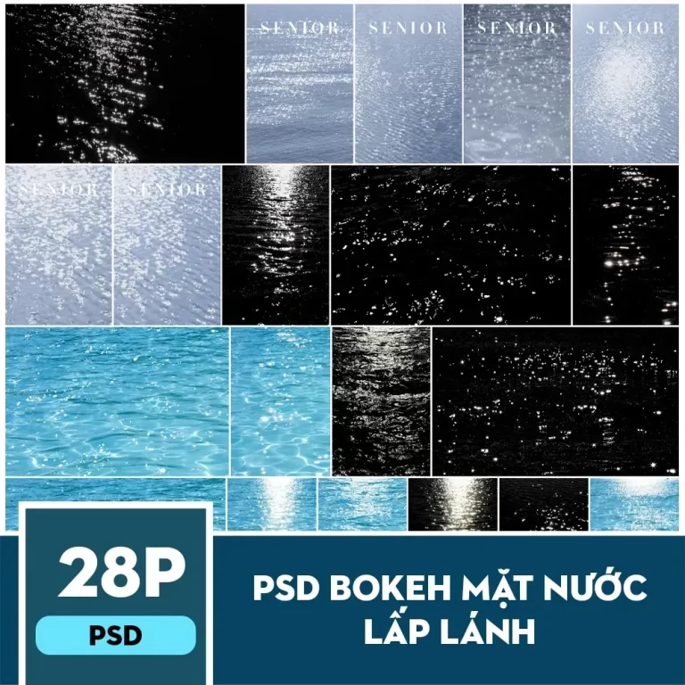 PSD Bokeh mặt nước lấp lánh
