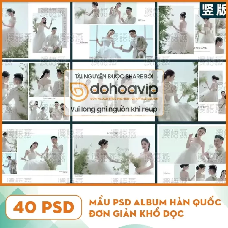 Mẩu PSD Album hàn quốc đơn giản khổ dọc