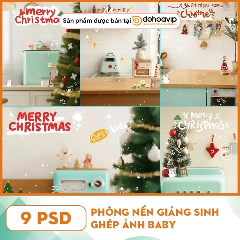 [VIP] 9 PSD Phông nền giáng sinh ghép ảnh Baby