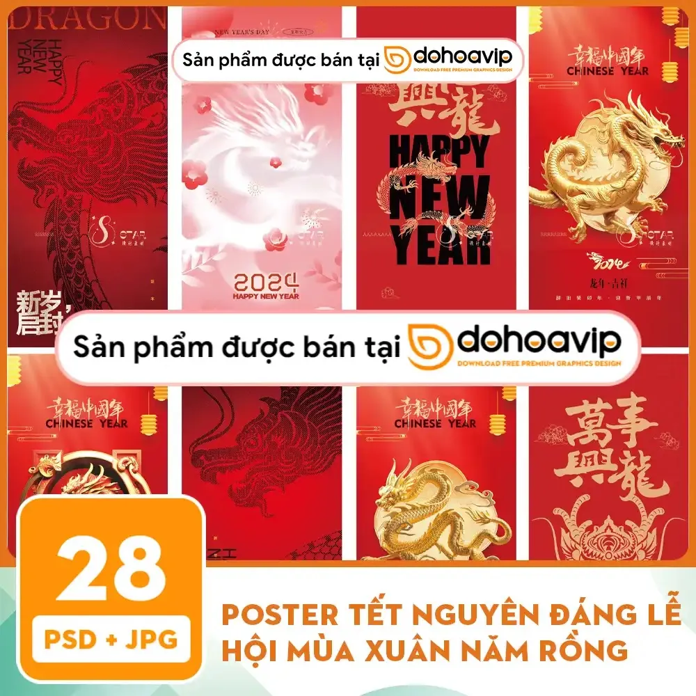 [VIP] Poster Tết Nguyên Đáng Lễ hội mùa xuân năm rồng