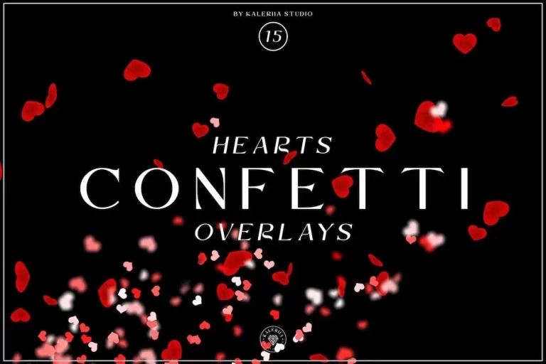 Overlay hoa giấy hình trái tim