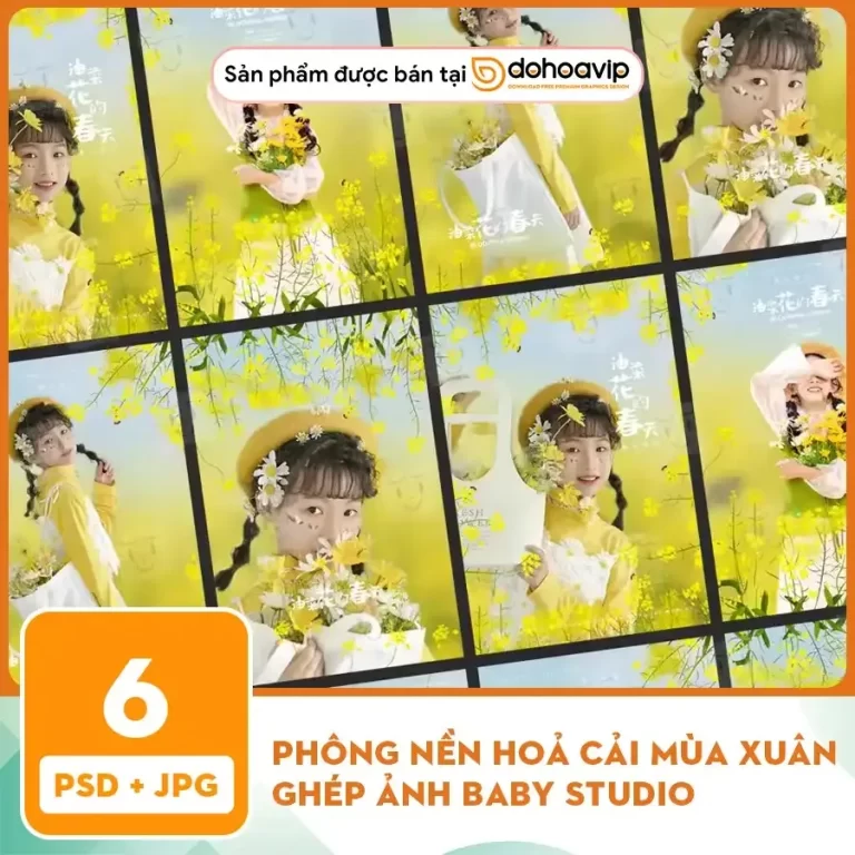 [VIP] Phông nền hoả cải mùa xuân ghép ảnh baby studio