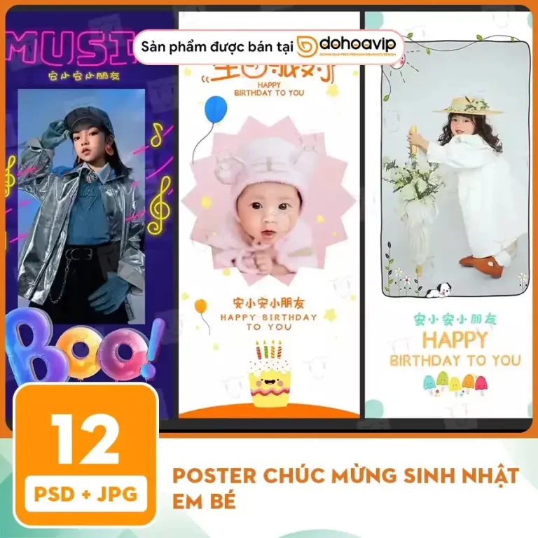[VIP] Poster Chúc mừng sinh nhật em bé