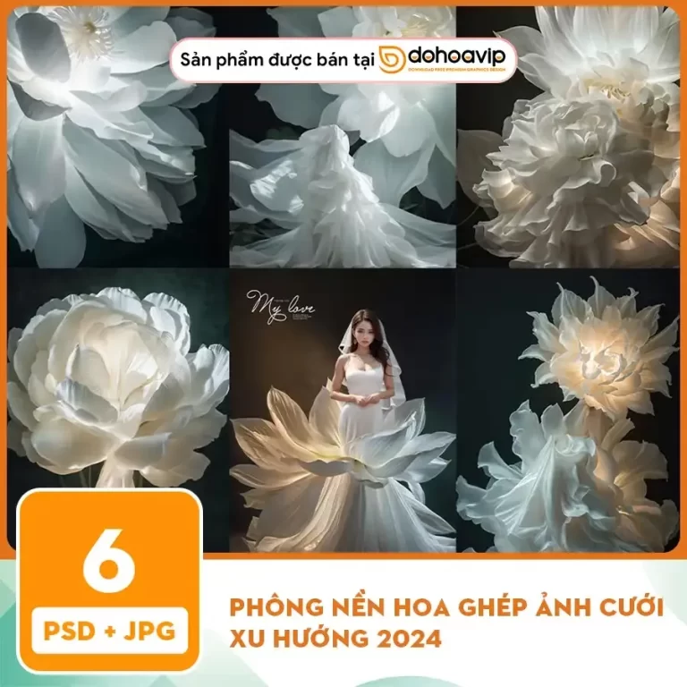 [VIP] Phông nền hoa ghép ảnh cưới xu hướng 2024