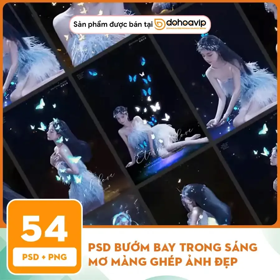 [VIP] PSD Bướm bay trong sáng mơ màng ghép ảnh đẹp