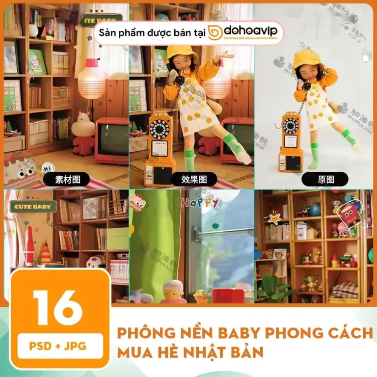 [VIP] Phông nền baby phong cách mua hè nhật bản