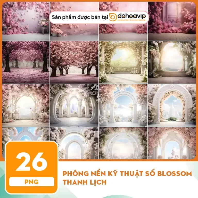 Phông nền kỹ thuật số Blossom thanh lịch