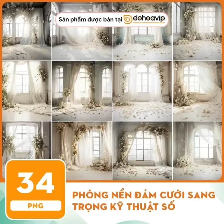 Phông nền đám cưới sang trọng kỹ thuật số