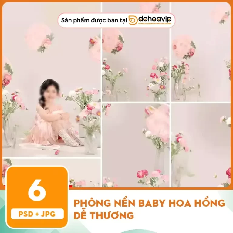 [VIP] Phông nền baby hoa hồng dễ thương