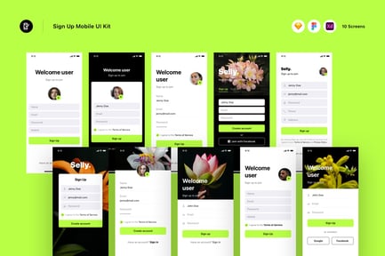 Sign Up Mobile UI Kit