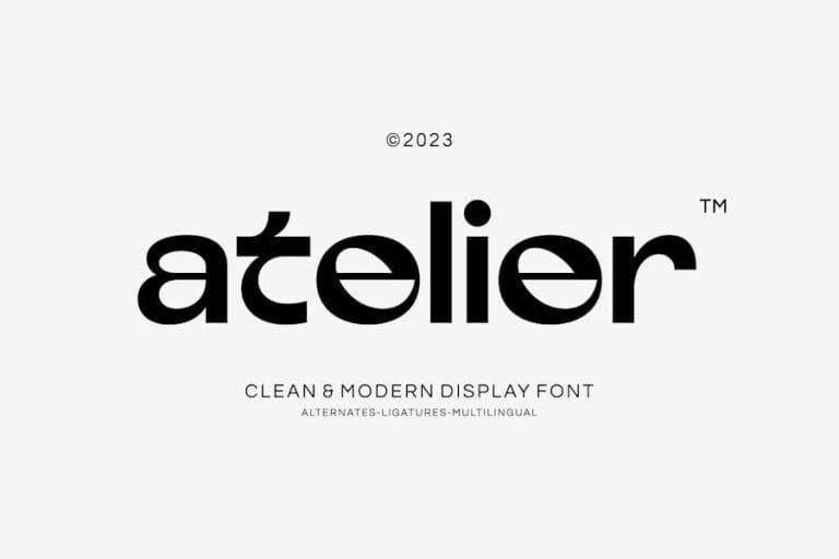 Atelier – Clean Modern Display Font
