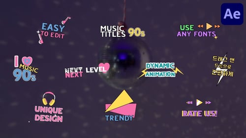 90’s Music Titles | After Effects