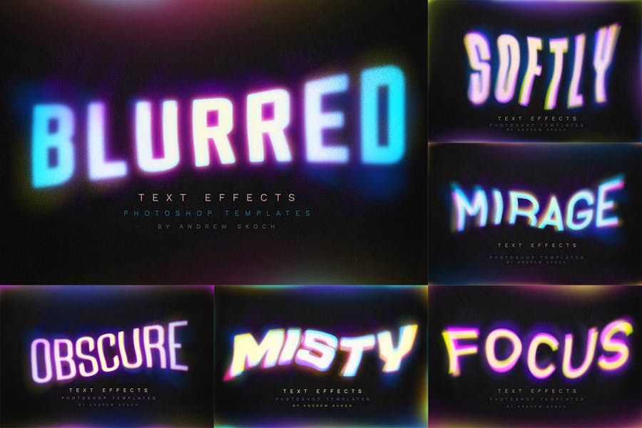 Gradient Blurred Text Effect - Đồ Hoạ Vip