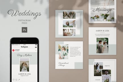 Wedding Instagram Feed Post Template