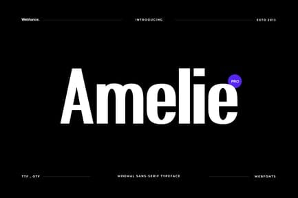 Amelie – Modern Sans-Serif Font family