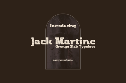 Jack Martine – a Textured Grunge Slab Font