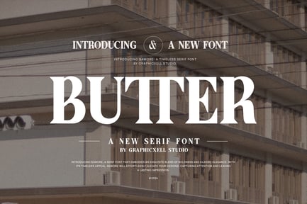Butter Elegant Serif Font Typeface