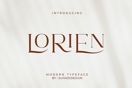 Lorien modern typeface serif font