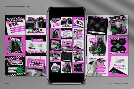 Pink Modern Quirky Fashion Instagram Pack