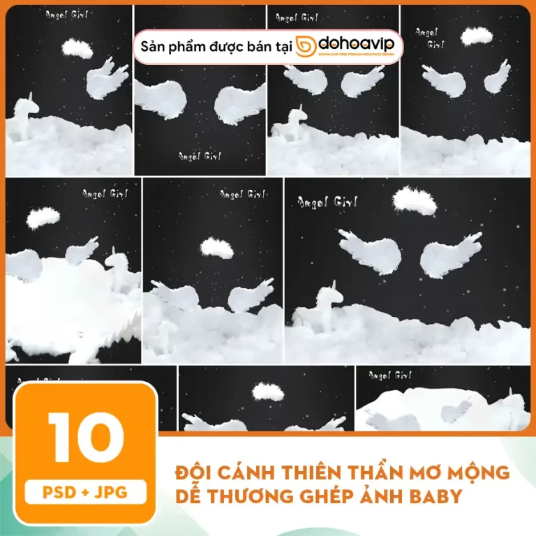 [VIP] Đôi cánh thiên thần mơ mộng dễ thương ghép ảnh baby