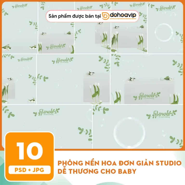 [VIP] Phông nền hoa đơn giản studio dễ thương cho baby