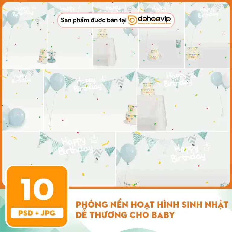 [VIP] Phông nền hoạt hình sinh nhật dễ thương cho baby
