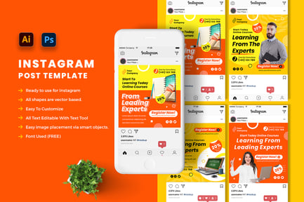 Online Course Social Media Template vol.02