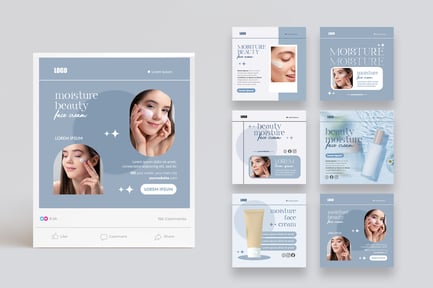 Beauty Cosmetic Social Media Post Templates