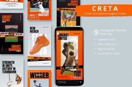 Creta – Cricket Tournament Instagram Story