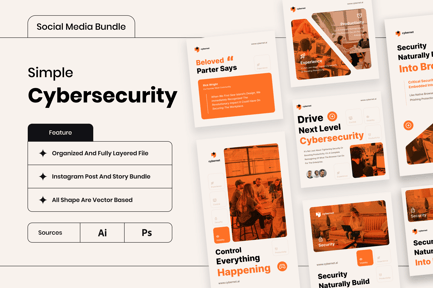 Cybersecurity Simple Instagram Template