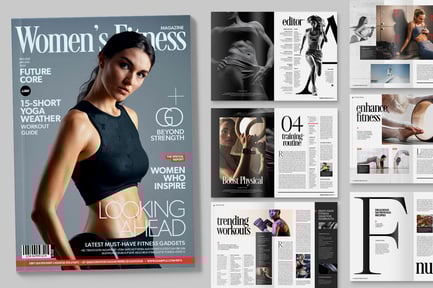 Women’s Fitness Magazine Template