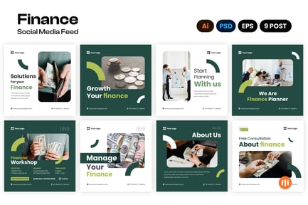 Finance Social Media Feed Template