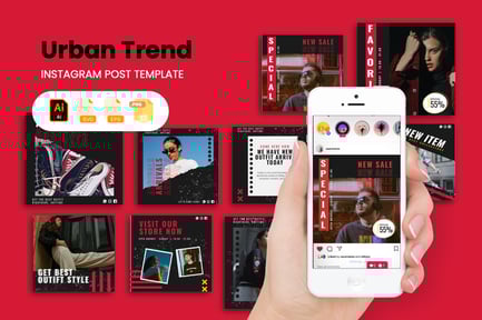 Straitx – Urban Instagram Post Template