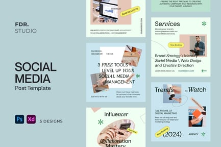 Trendy Marketing Agency Social Media Template