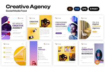 Template for Social Media Feed of Creative Agency