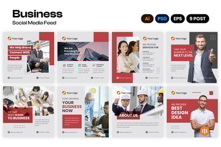 Modern and Professional Business Social Media Feed