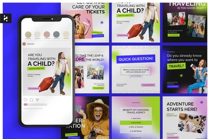 Creative Colorful Travel Instagram Post